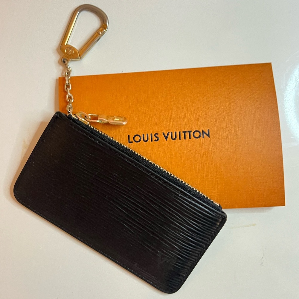 Louis Vuitton Key Pouch Black Epi Leather